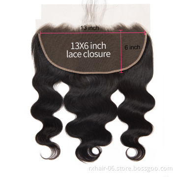 New Arrival Brazilian Hair Body Wave 13X6 Transparent Swiss HD Lace Frontal Closure